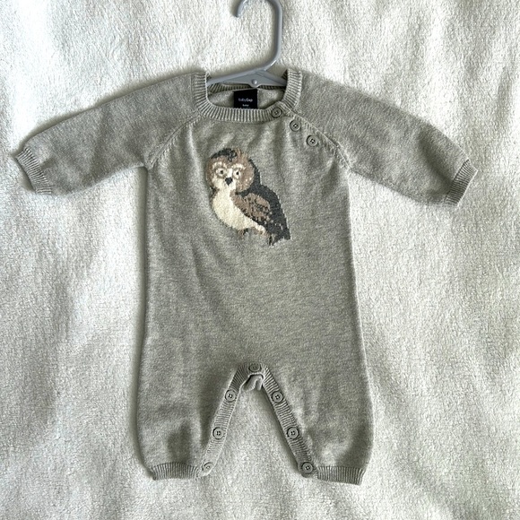 Baby Gap Vintage Owl Knit Bodysuit Onesie Winter - Picture 1 of 4